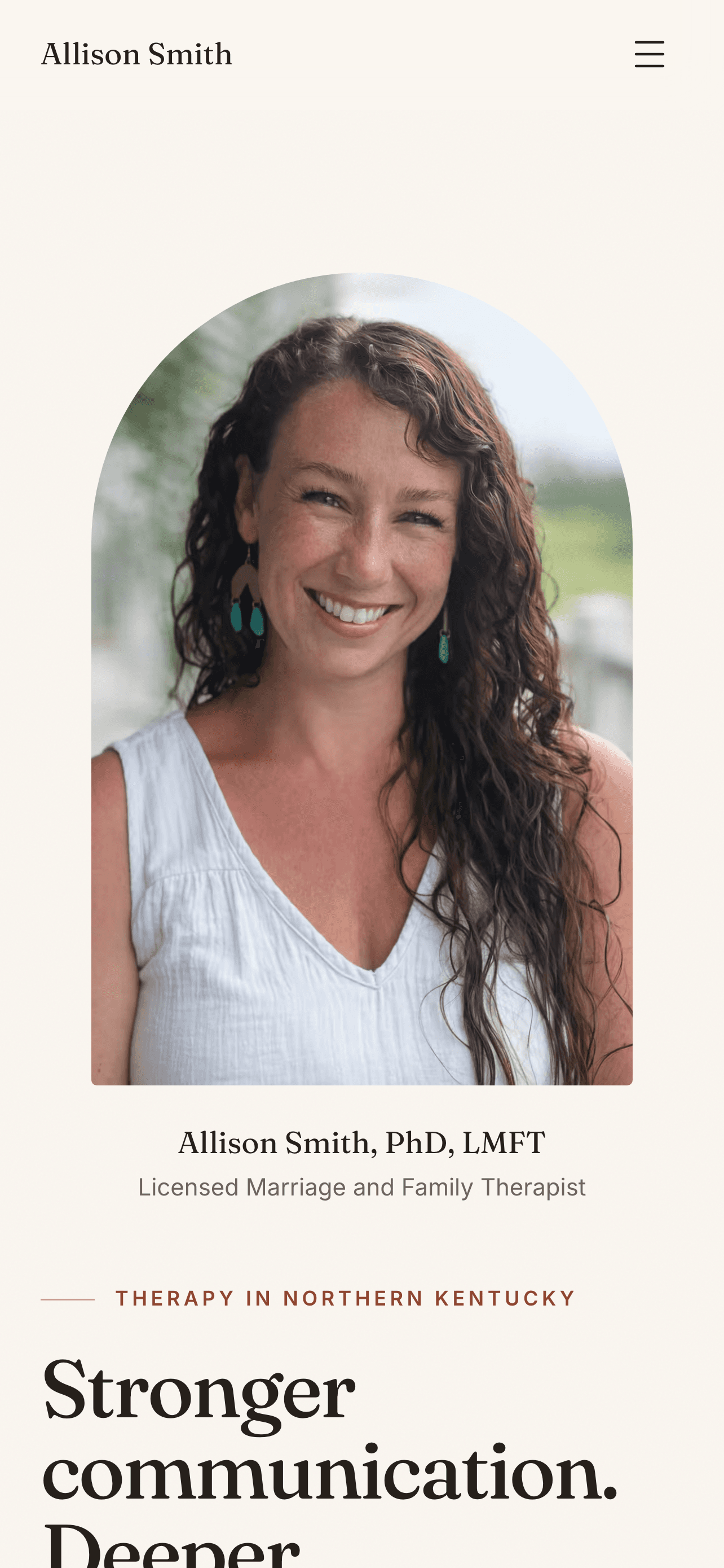AGS Therapy website on mobile