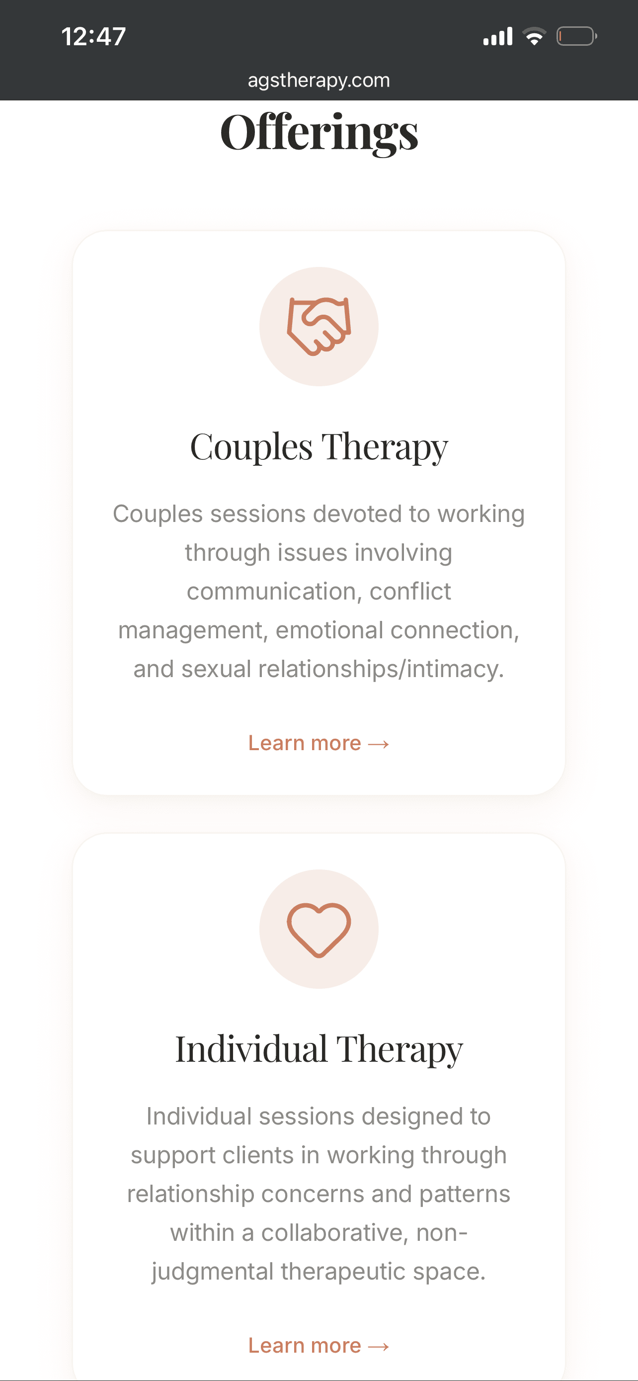 AGS Therapy on mobile — image 2 of 3