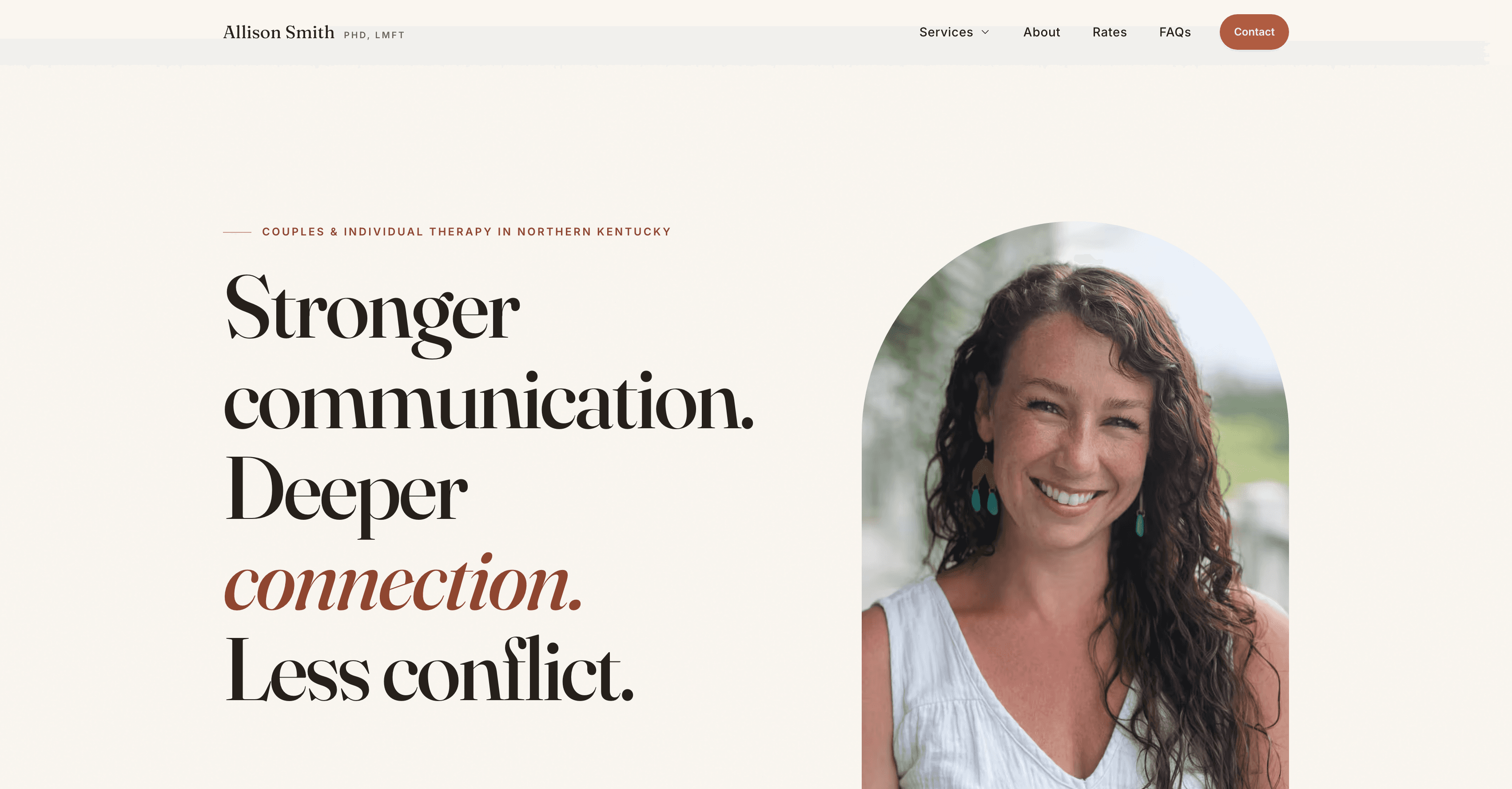 Screenshot of the AGS Therapy website built by Atlas