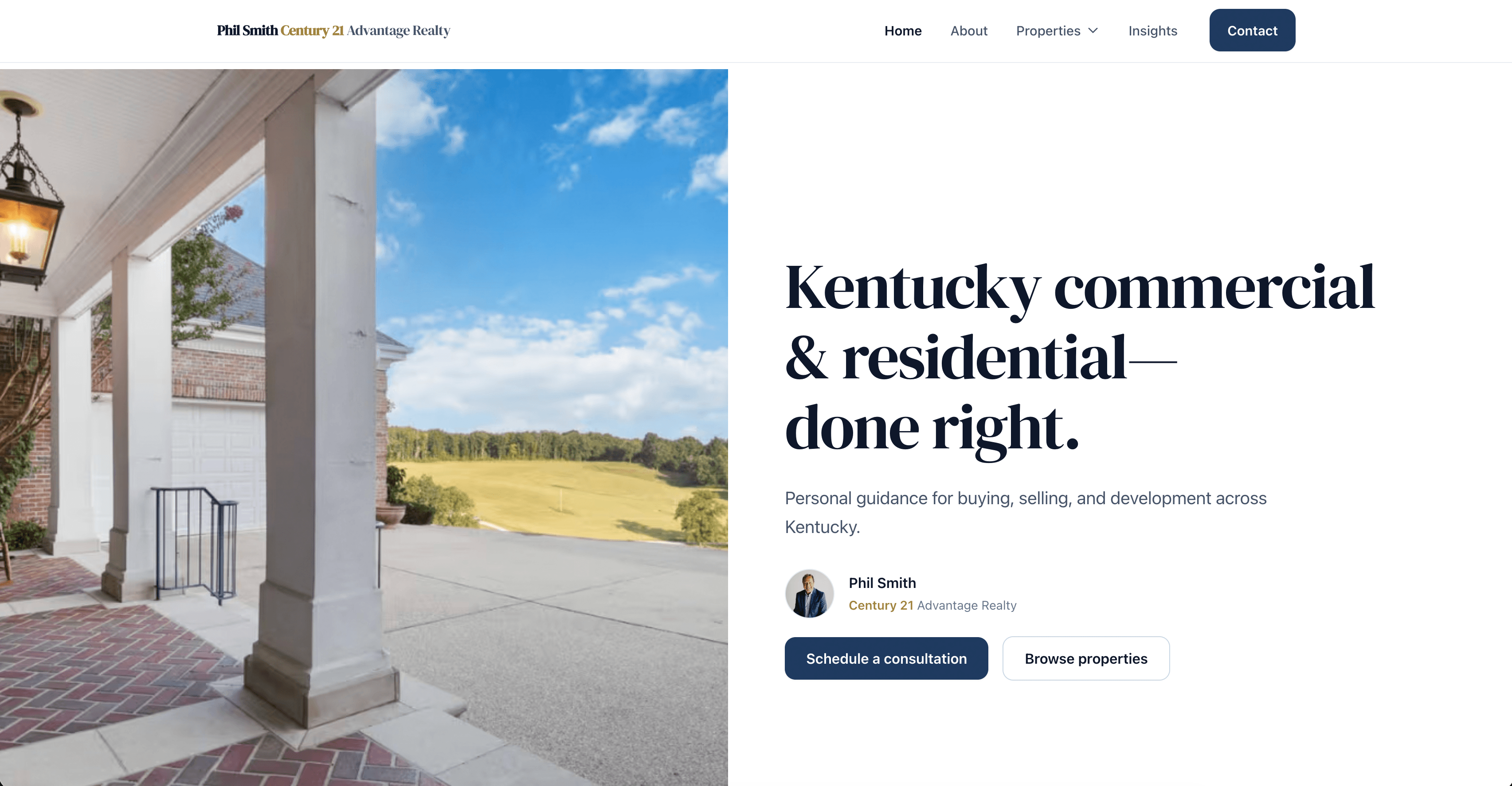 Phil Smith Real Estate website