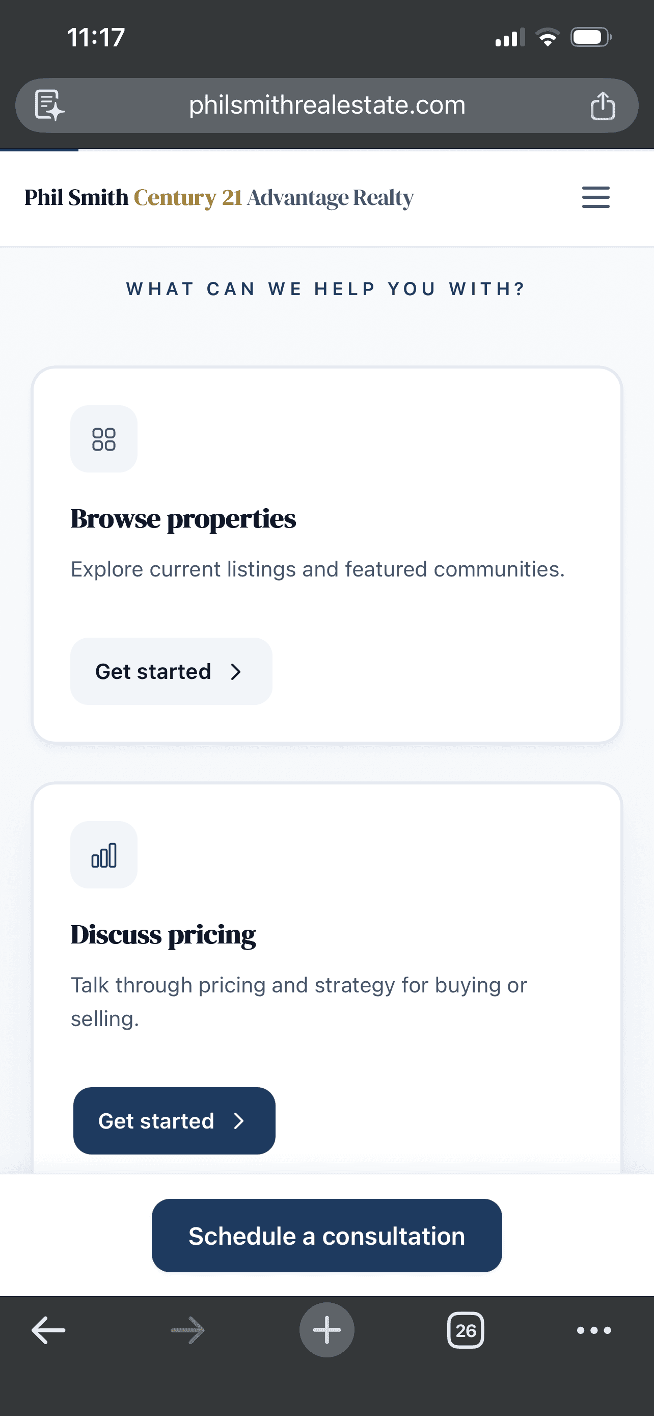 Phil Smith Real Estate on mobile — image 2 of 9