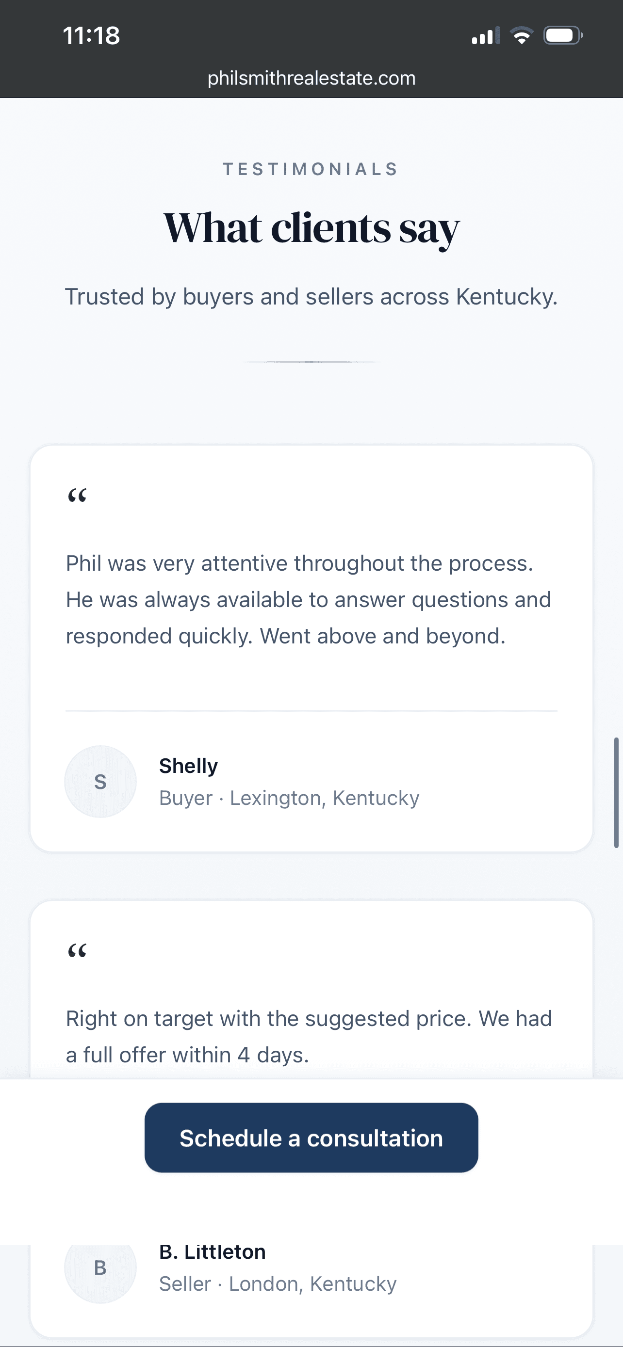 Phil Smith Real Estate on mobile — image 6 of 9
