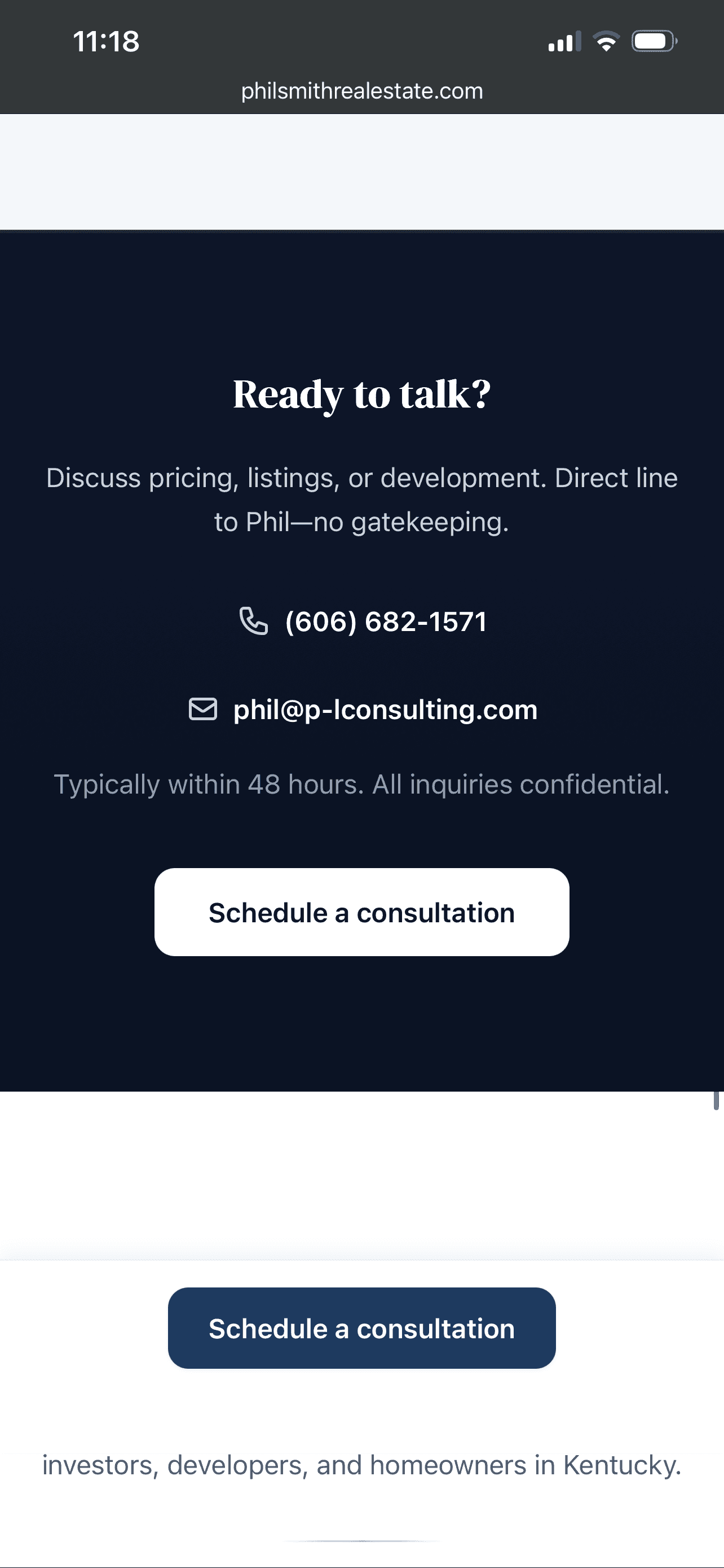 Phil Smith Real Estate on mobile — image 7 of 9
