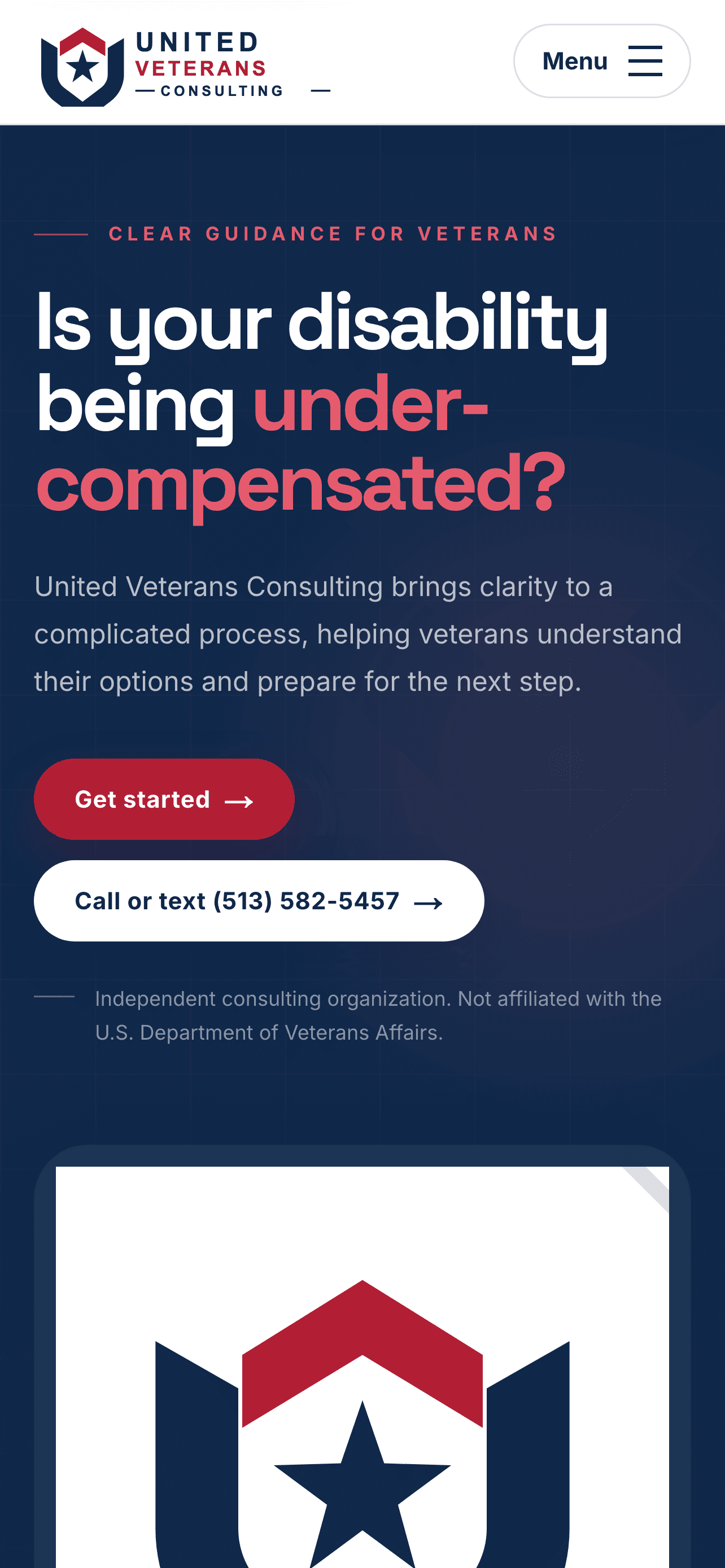 United Veterans Consulting on mobile, image 1 of 2