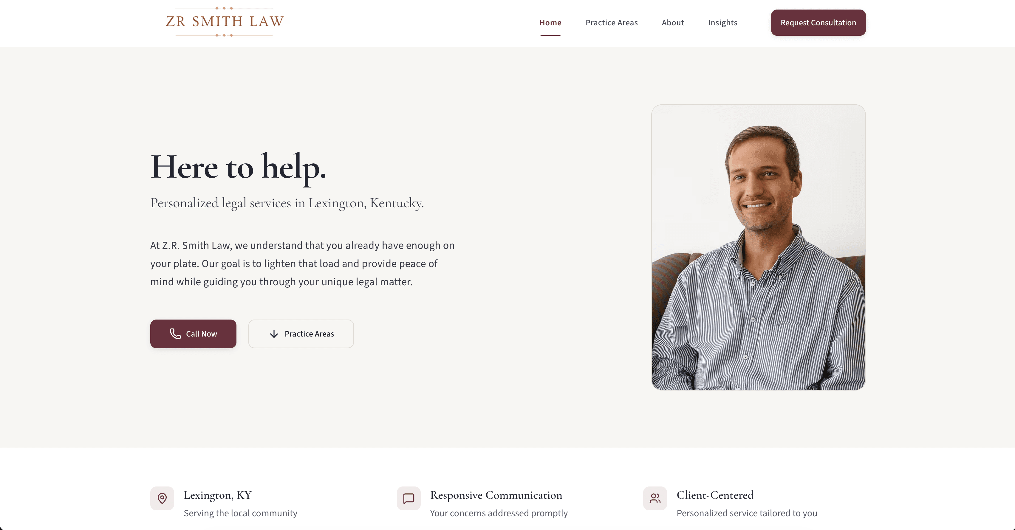 ZRS Law website